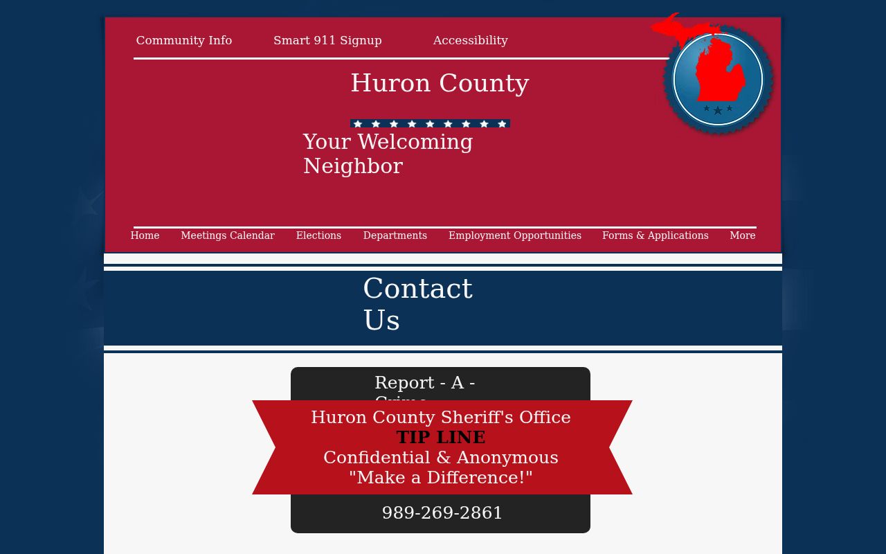 Huron County official contact directory for offices located in Bad Axe