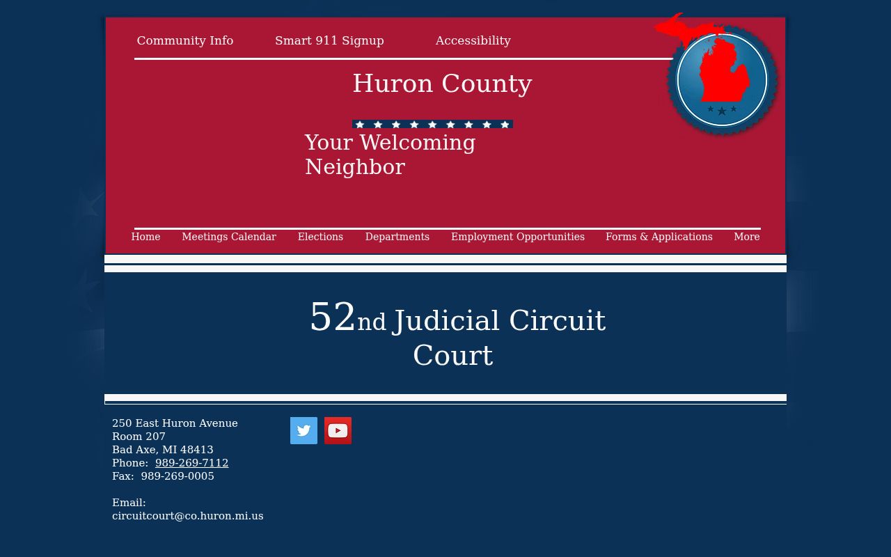 Huron County Court Case Lookup at 52nd Circuit Court