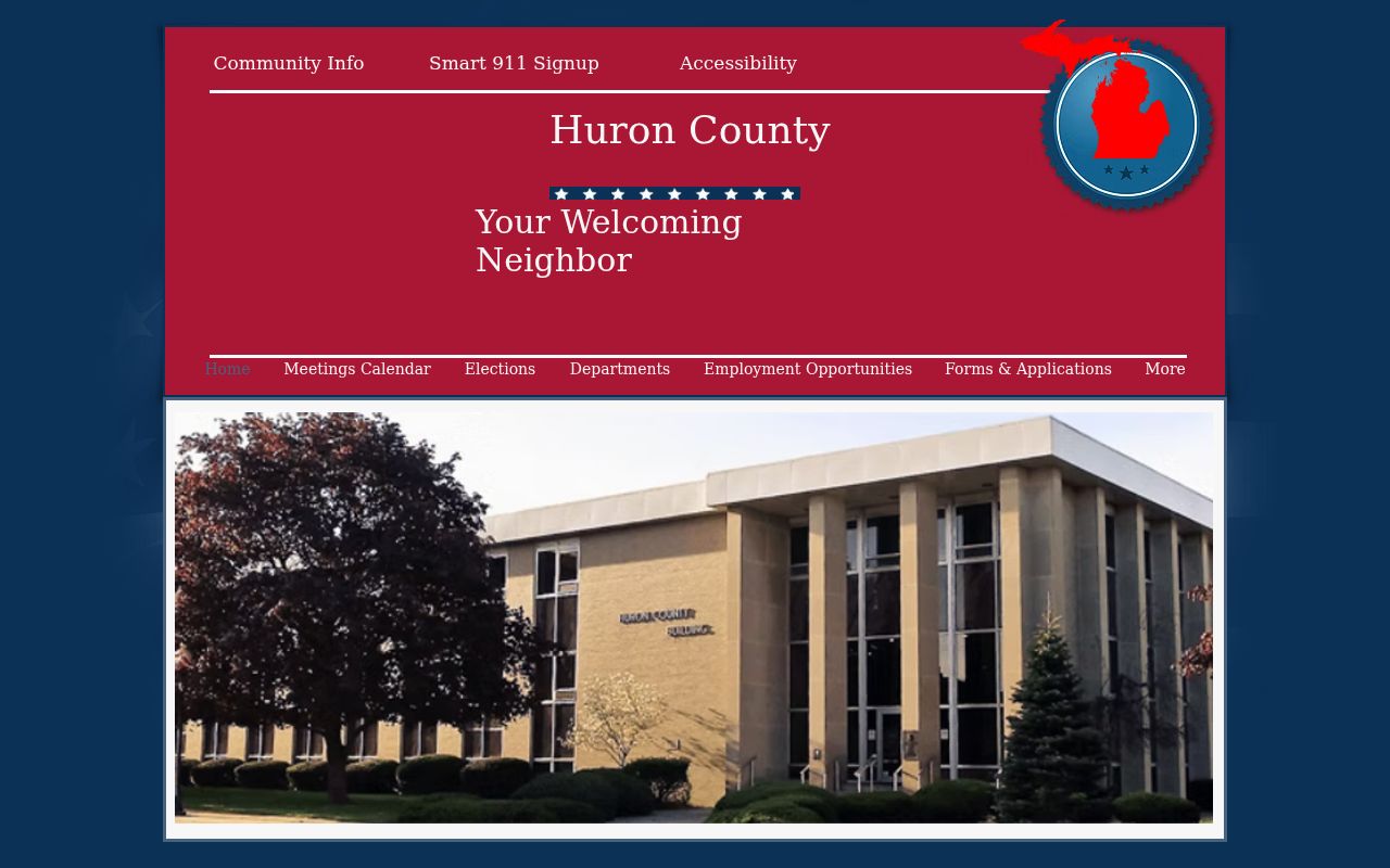 Huron County criminal history access on the official county government website